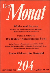 DER MONAT. 17. Jahrgang 1965, Nummer 204