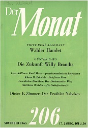 DER MONAT. 17. Jahrgang 1965, Nummer 206