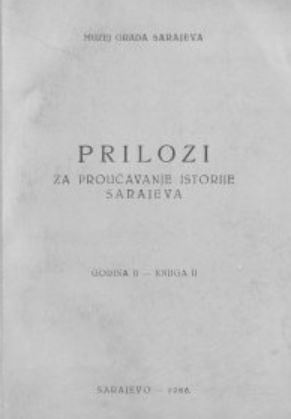 ALI-PASHA'S MAHALA IN SARAJEVO Cover Image