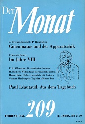 DER MONAT. 18. Jahrgang 1966, Nummer 209