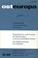 Reflections on Chances and Limits in the Relations with Communist States Cover Image