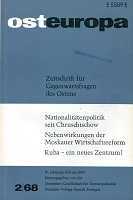 CHRONICLE: Eastern Europe, April - June 1967
