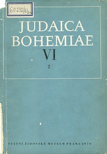 Recording the Jewish Population in Bohemia in the 18th and First Half of the 19th Century and the Efforts to Limit the Jewish Proportion of the Population, in the Light of Some Historical Sources Cover Image