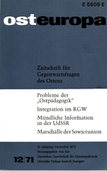 Von der "Ostpädagogik" zur vergleichenden Bildungsforschung