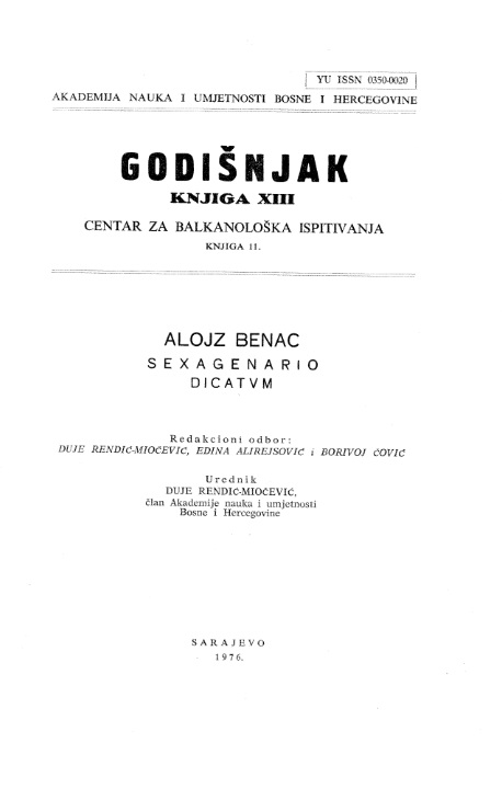 Biografija Alojza Benca