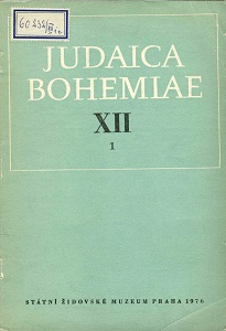 Soziale Differenzierungen und Streitigkeiten in jüdischen Kultusgemeinden der Böhmischen Ländern im 17. Jahrhundert und Entstehung dei’ „Landesjudenschaft“