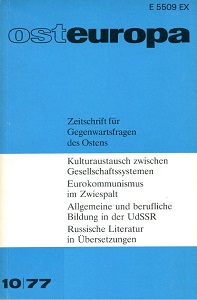 Kulturaustausch und Wettbewerb zwischen Gesellschaftsformen. Ansicht eines Amerikaners