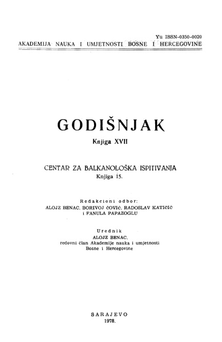 Dinaric Anthropological Type from the Medieval Necropolis Raška Gora – Stećci Near Mostar Cover Image