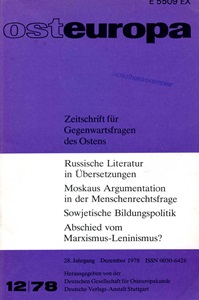 Moscows Rationale in the Question of Human Rights Cover Image