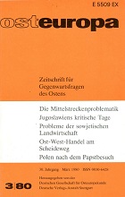 Probleme der sowjetischen Landwirtschaft. Zur ZK-Plenarsitzung vom November 1979 und den Jahresergebnissen