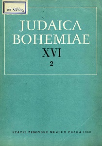 The Jewish Religious Community in Libeň (Lieben) in the 16th to 19th Centuries Cover Image