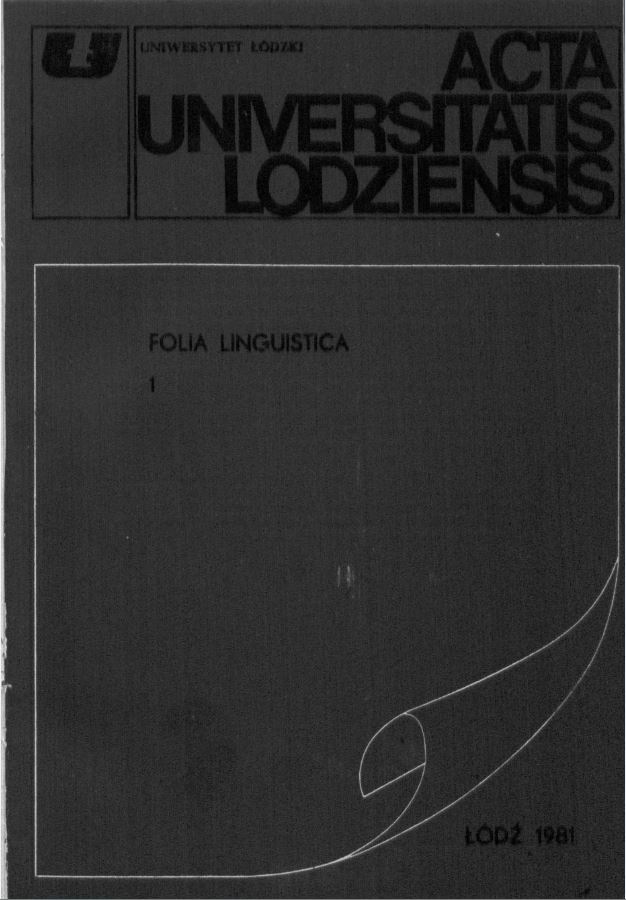 Verb creativity. Classification of Polish creative verbs Cover Image