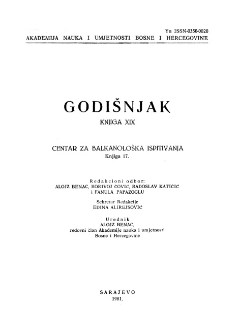 Contributions to Topography of Roman and Pre-Roman Communications and Settlements in Roman Province Dalmatia