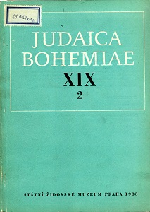 The Topographies of the Picture Collection at the State Jewish Museum. — II. The Old Jewish Cemetery in Prague in the Pictures of Romantic Artists of the 19th Century Cover Image