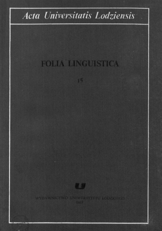 Polonisms encountered in the structure of French sentences Cover Image