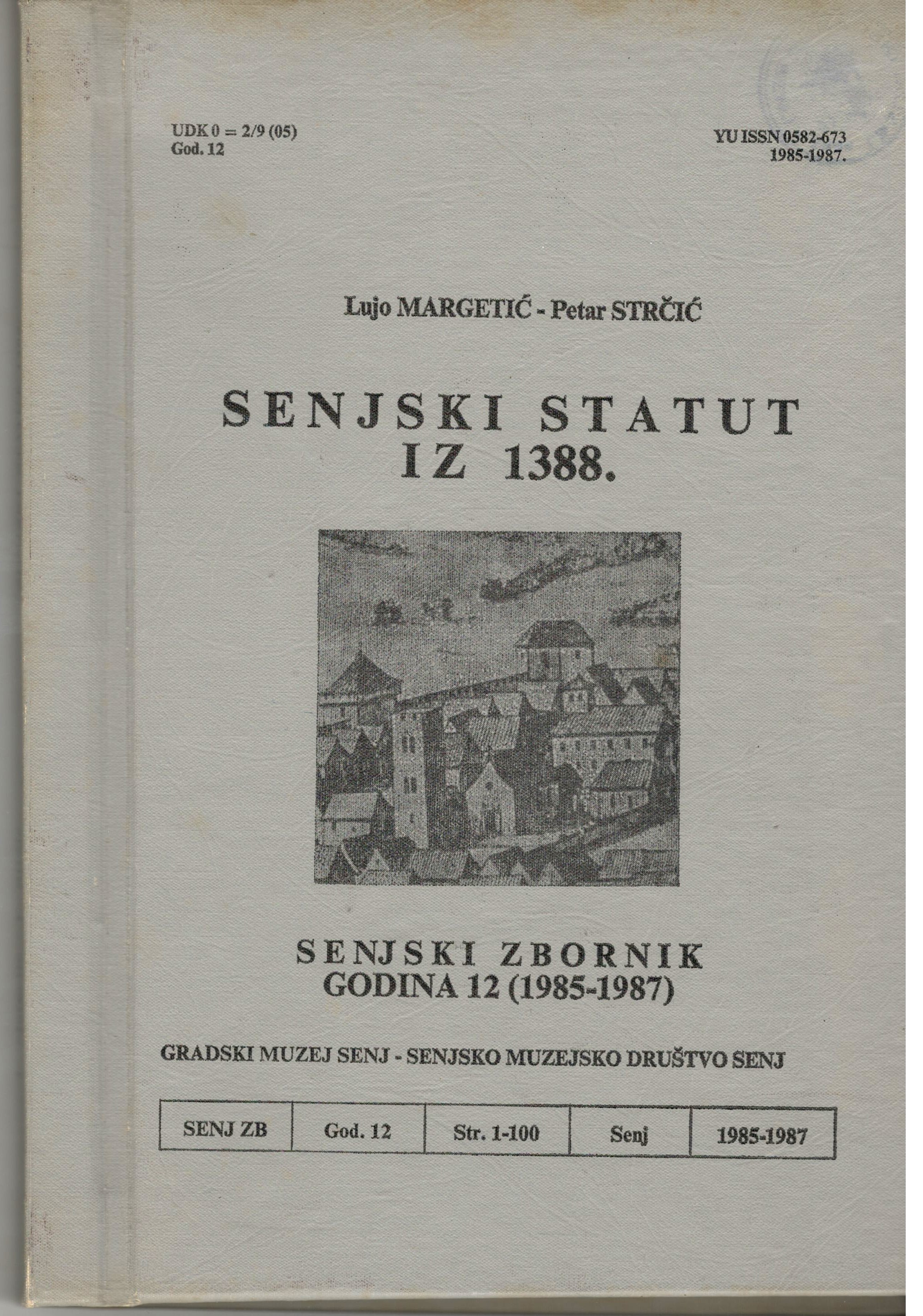 SENJSKI STATUT IZ 1388.