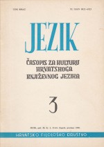 On the Croatian orthography of Stjepan Babić, Božidar Finka and Milan Moguš Cover Image
