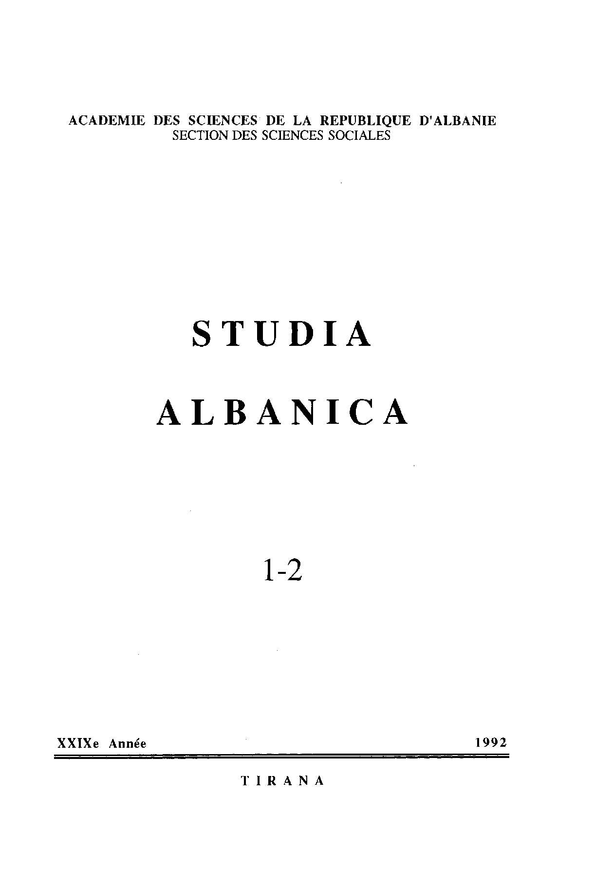 The Problem of the Illyro-Albanian Continuity and Current political Relevance Cover Image