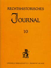 EDITORIAL - 10 Years of Rechtshistorisches Journal Cover Image