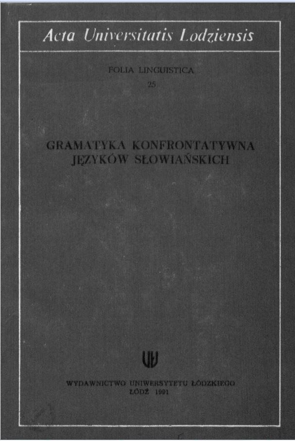 Using the verbal aspect in the determination of multiple actions in Polish and Russian (on the Slavic background) Cover Image