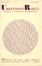 The Vocal Organization of Jure Kaštelan's Poetry. Assonance and Alliteration Cover Image