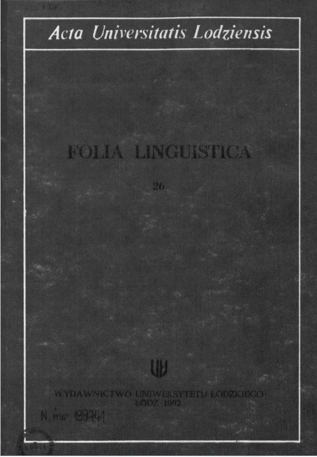 Presentation of the dialect of the village of Stamirowice in the district of Grojec Cover Image