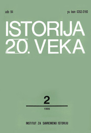 RAD INSTITUTA ZA SAVREMENU ISTORIJU U PERIODU
OD 1991. DO 1995. GODINE