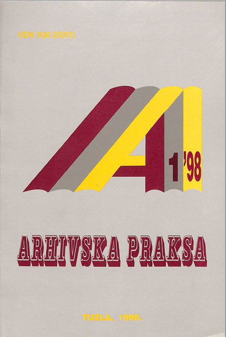 POLA STOLJEĆA ARHIVSKE SLUŽBE BOSNE I HERCEGOVNE