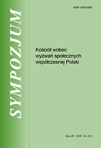 The Church in view of the challenges of the demographic crisis of the period of political transformation in Poland Cover Image