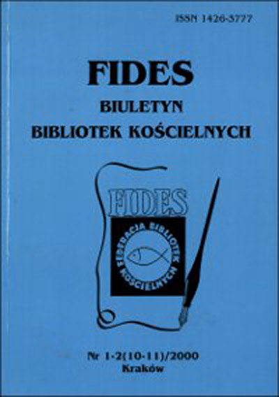 Changes in the statute of the Federation of Church Libraries FIDES discussed at the General Assembly 30.11.1999, proposed for approval by the Board of Federations (Meeting of the Board - 28.02.2000) Cover Image