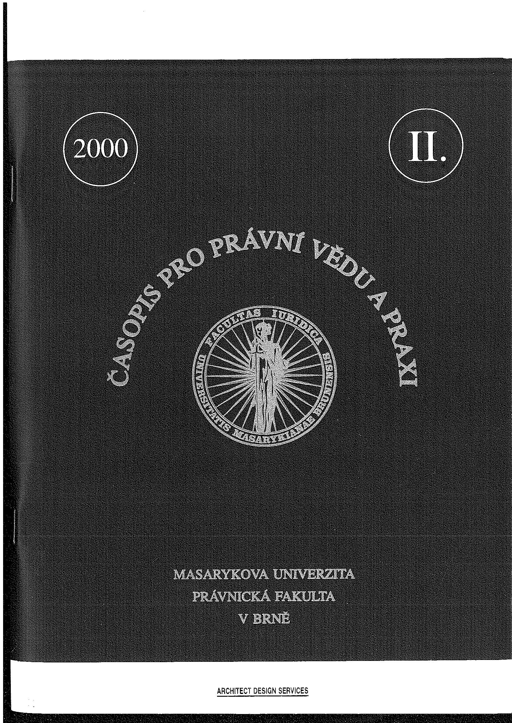 Problematika postavení a volby soudců Spolkového ústavního soudu ve Spolkové republice Německo