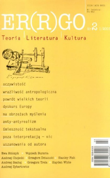 Anthropological Sensivity and the World Presented. An Essay on the Antropology of Literature Cover Image