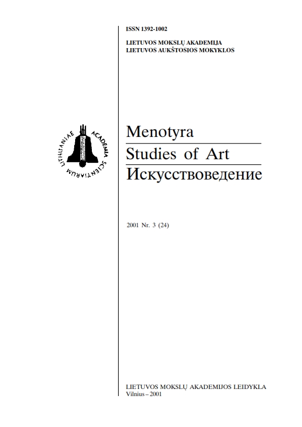 National prerequisite of Lithuanian professional music in Julius Juzeliūnas' theoretical system of composing Cover Image