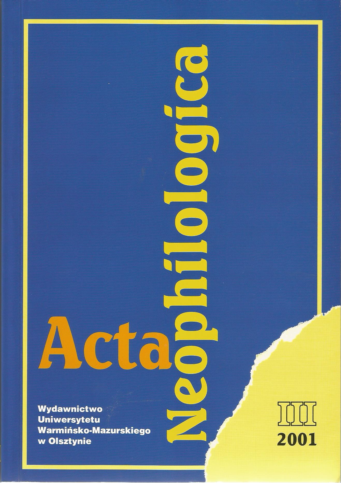 The Emergence of the Literary Prussian Dialect in Varmia and its Condition after the Second World War Cover Image
