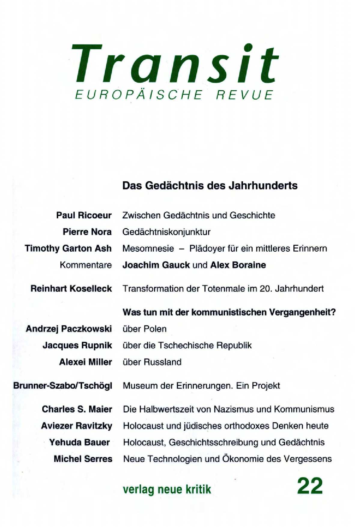 Heißes und kaltes Gedächtnis: Über die politische Halbwertszeit von Nazismus und Kommunismus Cover Image