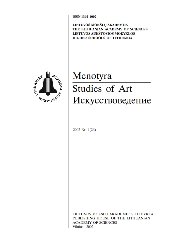Onutė Narbutaitė's oratorio "Centones meae urbi": cultural memory and its musical representation Cover Image