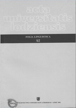 List of Master's theses in the field of Polish linguistics, completed in 1996-2000 at the University of Lodz Cover Image