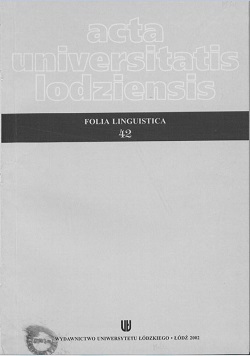 Wykaz prac magisterskich z zakresu językoznawstwa polonistycznego ukończonych w latach 1996-2000 na Uniwersytecie Łódzkim