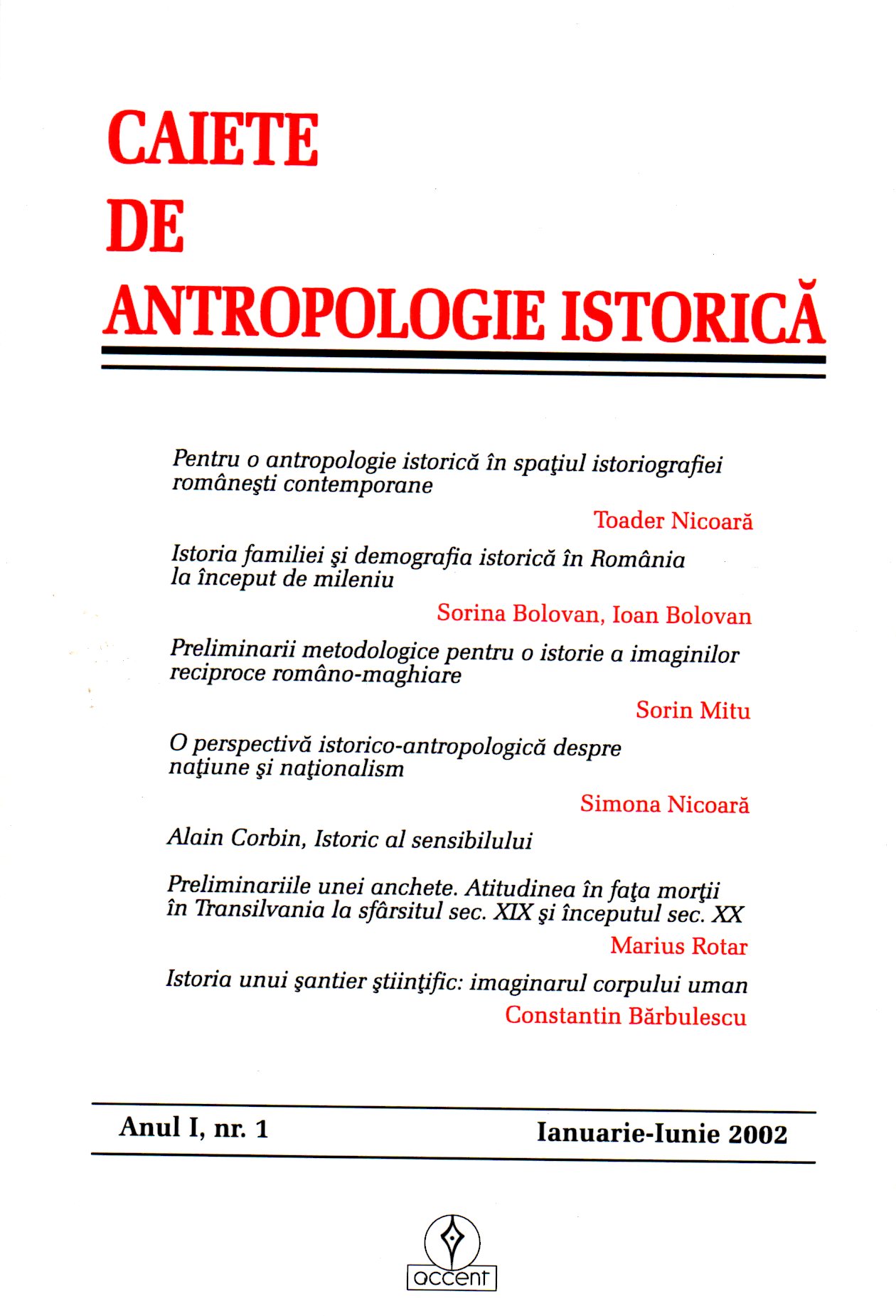 Pentru o antropologie istorică în spaţiul istoriografiei româneşti contemporane