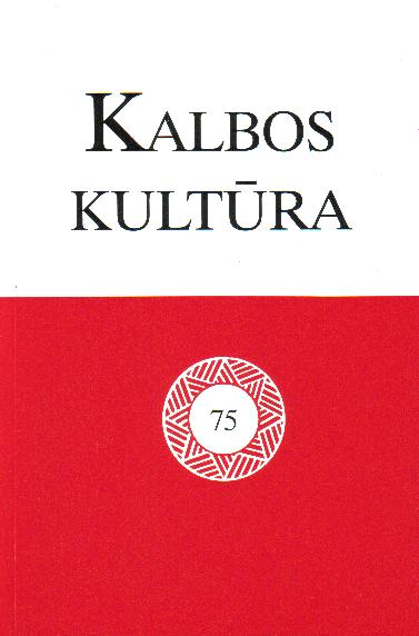 Language policy, theory and practice in the Kalbos kultūra Cover Image