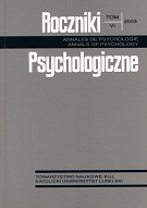 Sprawozdanie z V Międzynarodowej Konferencji Positive Disintegration: The Theory of the Future, Fort Lauderdale (USA), 7-10 XI 2002 r. Cover Image