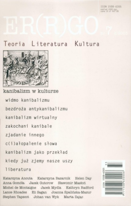 Killing a Story: The Discourse of Cannibalism in the History and Literature of the Basotho Cover Image