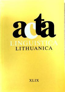 Etymological remarks on Lith. kamanos, kamienas, kumelė Cover Image