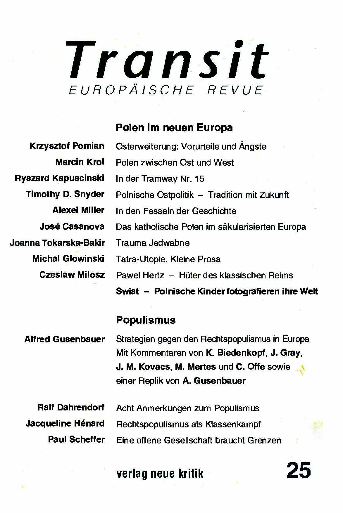 Acht Anmerkungen zum Populismus Cover Image