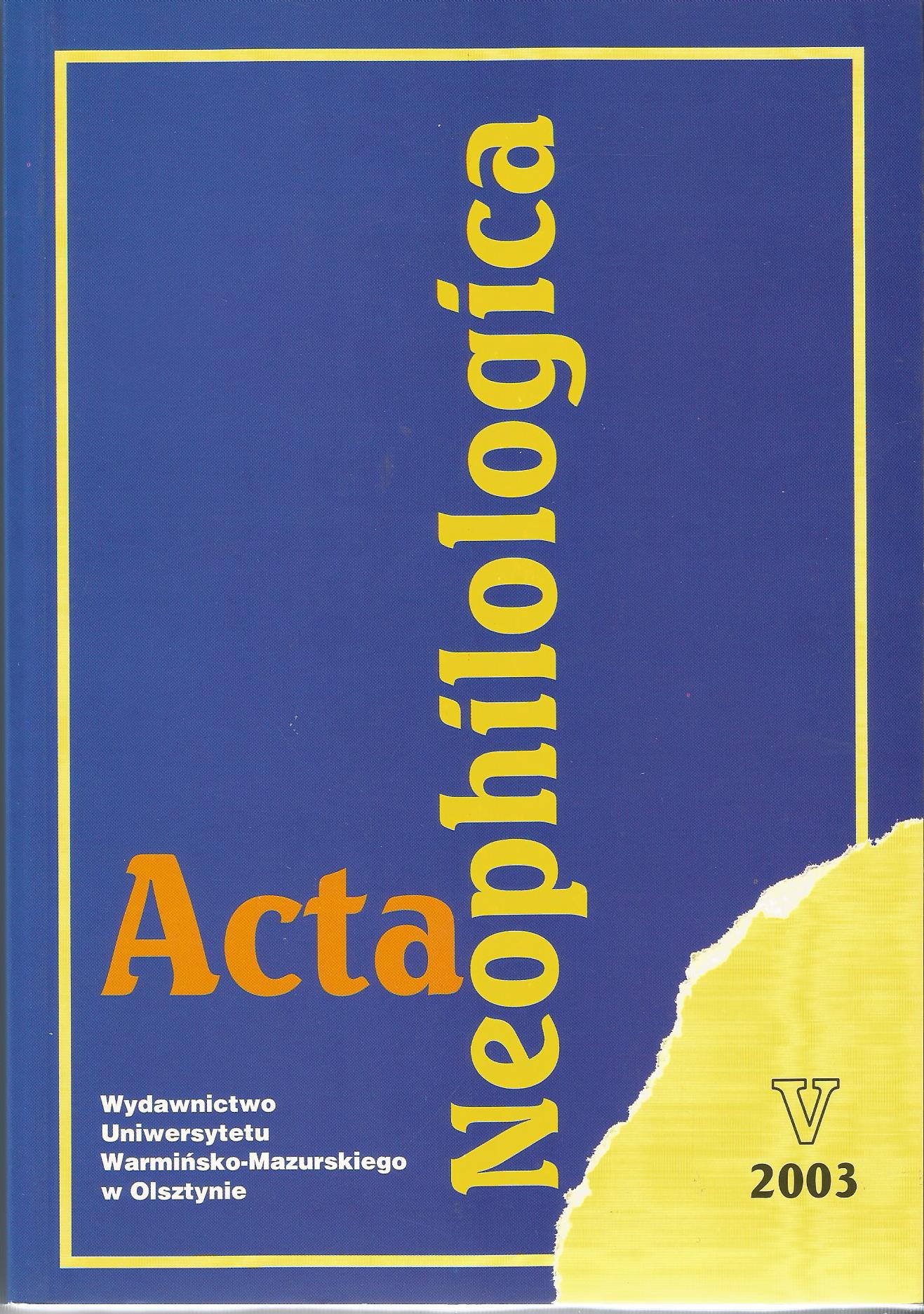 The Presentation of the Conjugation in the Polish Language from the Second Half 
of the 20th Century Cover Image