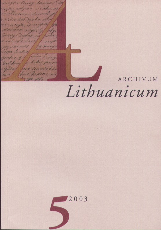 The first set of Lithuanian sermons - the post of Wolfenbüttel (1573). Principles of the critically acclaimed edition of the manuscript and the research strategy Cover Image