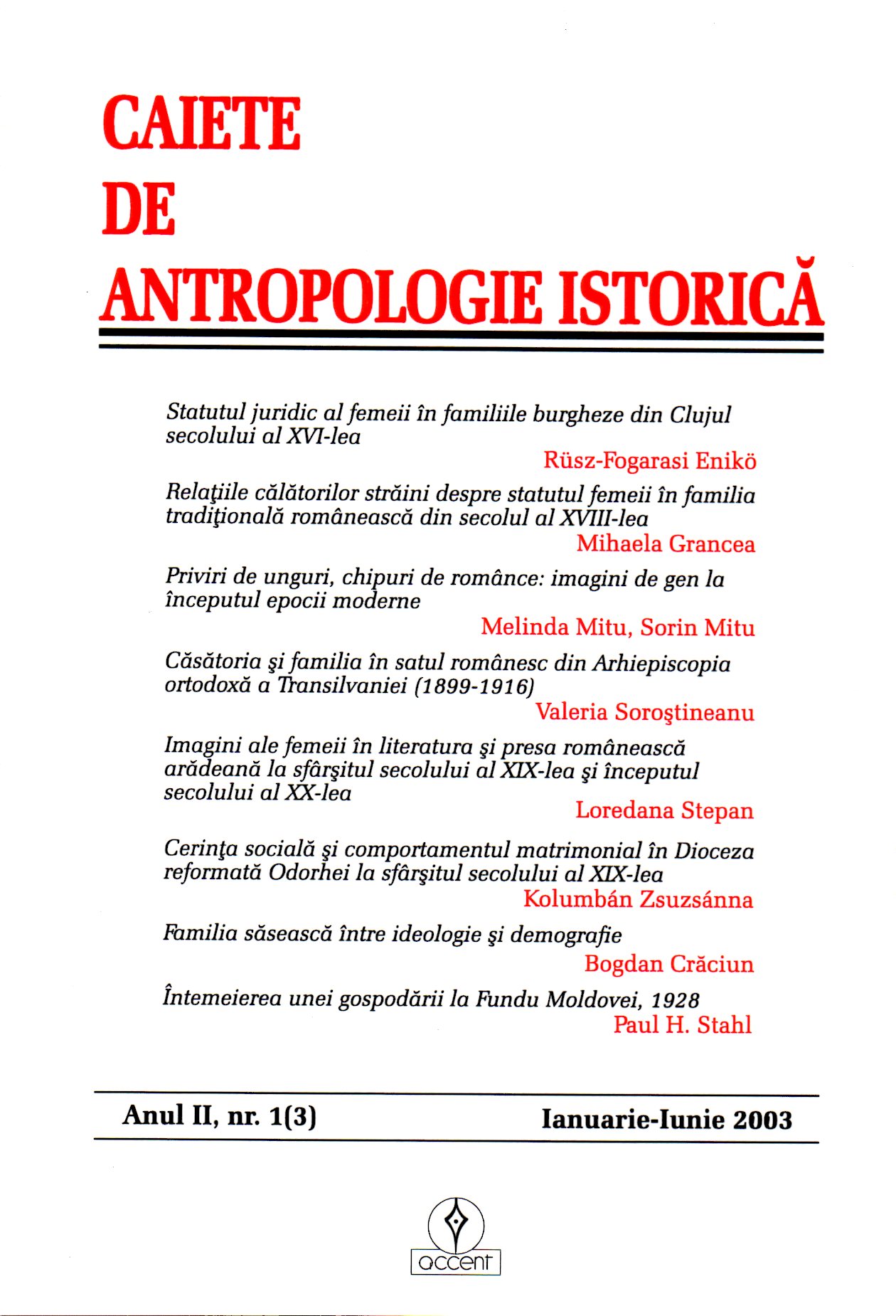 Ghizela Cosma, Virgiliu Târãu (coord.), Women's Status in Romania in the 20th Century. Case Studies, Presa Universitarã Clujeanã, Cluj-Napoca, 2002 Cover Image