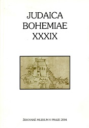 History of the Jews and Jewish Communities in the 17th to 19th Centuries in Czech Popular Educational and Specialist Literature of the Last Decade Cover Image