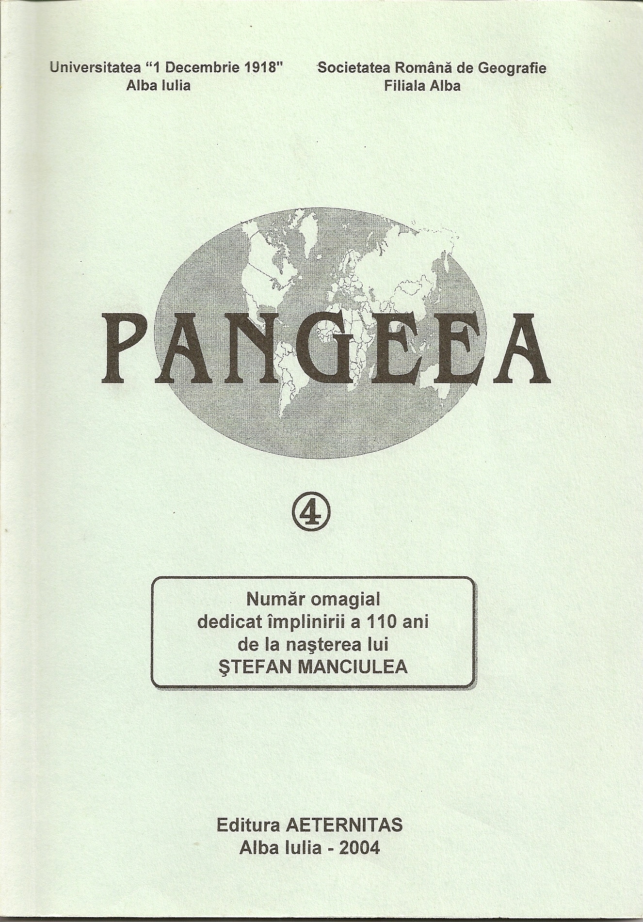 STEFAN MANCIULEA, GEOPOLITICS AND DEMOGRAPHY STUDY CONCERNING THE WEST BOUNDARY OF THE COUNTRY Cover Image