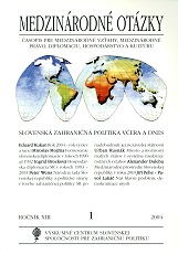 Economic Diplomacy of the Slovak Republic in 1993 – 2003 Cover Image